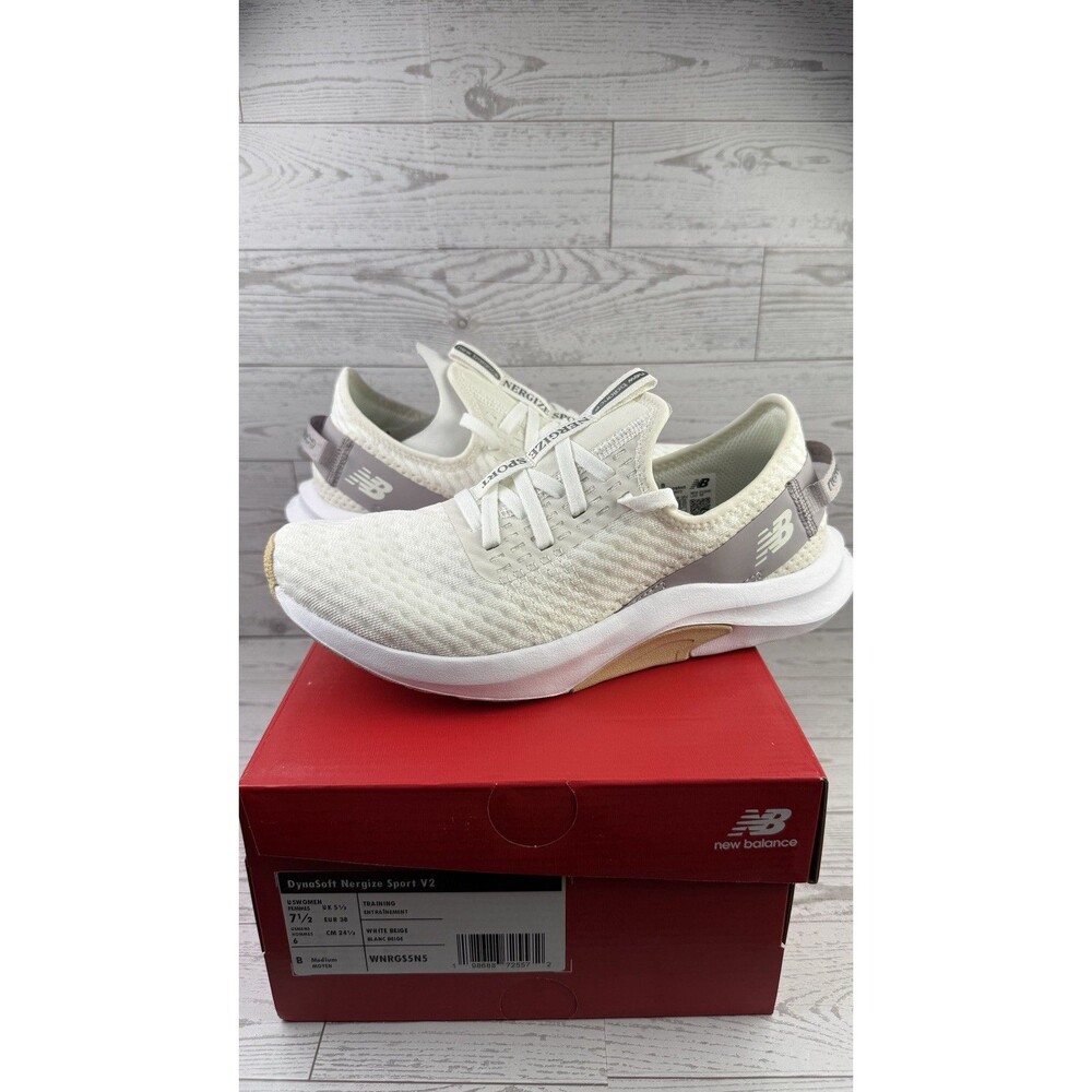 New Balance DynaSoft Nergize Sport v2 Training Shoes Womens 7.5B White Beige
